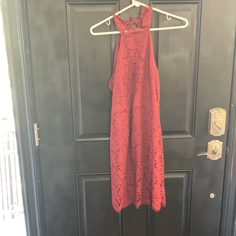 Merlot Colored Lace Dress